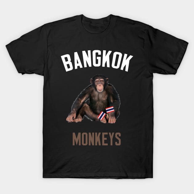 Bangkok Monkeys T-Shirt by cleverth